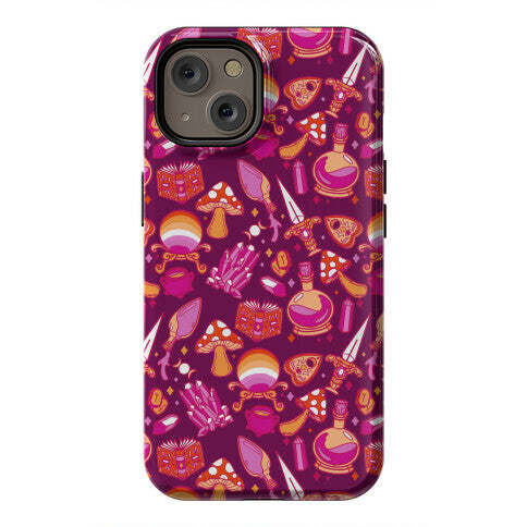 Lesbian Pride Witch Pattern Phone Case